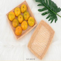 라탄쟁반 원형쟁반 수제 접시 라탄바구니 라탄트레이 라탄플레이트, 제품선택, 정사각