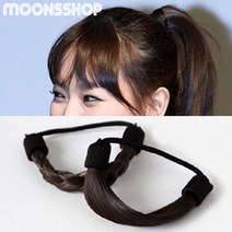 (문스샵) 가발머리끈 헤어슈슈 헤어끈 가발끈 가발곱창 부분가발 곱창밴드 생머리 벼머리끈 인조머리끈 인조헤어링 머리카락끈 땋은머리끈 댕기머리끈 머리카락포니테일 인조모발