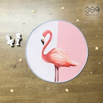 364days 먼지없는 사계절 원형 볼빨간 여인 미니 러그 북유럽감성 미니 카페트 발매트 디자인 일러스트 그림 러그 40cm 10종