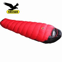 SALEWA 살레와 백패킹 침낭 SALEWA 덕다운 오리털 동계침낭, 레드 컬러 조합 800g