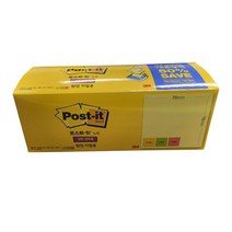3M 포스트잇 강한점착용 팝업리필용 대용량팩 KR330-20A, 1팩, 리움 노랑 /새싹그린 / 딥핑크