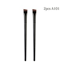 메이크업 파운데이션 브러쉬 12pcs 블레이드 각진 얇은 눈썹 플랫 파인 아이 라이너 전문 라이너 브로우 뷰티 도구, 2pcs a101