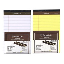 dg 두리교역 페이퍼랩 리갈패드 A5 127x203mm 50매 절취노트, 노랑
