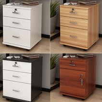 잠금 장치가있는 캐비닛 파일 캐비닛 서랍 캐비닛, 쓰리 펌핑 화이트 메이플(40x40x56)