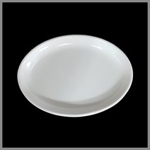 대명멜라민 미색 - 멜라민 신타원접시 (국내생산 멜라민 흰그릇 하얀그릇 업소용그릇), (B-607), 1개