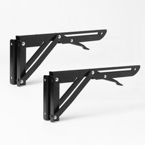 벽고정 접이식 선반대 2p세트 (블랙2종) 영달철물 장식선반 장식선반대 선반대 수납선반 인테리어선반, 24cm, 상세페이지 참조, 상세페이지 참조