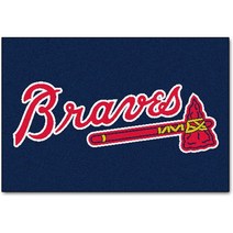 MLB - 애틀랜타 브레이브스 러그 - 19인치 x 30인치, Starter Mat