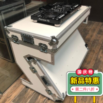 디제잉 디제잉기계 디제이 장비 DJ기계 커스텀 휴대용 접시타기 거치대 테이블 에어박스 바 파이오니어 믹싱테이블 접시타기함, 3 화이트 패널 실버 랩