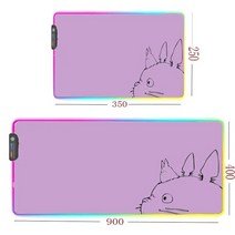 rgb 장패드 MRGLZY-대형 USB 게임 홈 마우스 패드 빛나는 RGB 램프 카와이 사무실 인터넷 카페 키보드, 11 400X900MM_01 Thickness 3MM