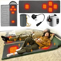 발열 침낭/USB 5구 온열침낭/동계 캠핑용품 초경량침낭/전기매트, 보조배터리 30000mAh