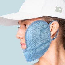 골프장에서 자외선차단용 볼마스크 얼굴햇빛가리개, 하늘