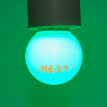 세운상사 절전형 LED 컬러 전구 2w 청 적 녹 황 색깔 인지구 10w 대체 파티라이트 옥상 루프탑 베란다 캠핑 벌브, 1개, 초록색
