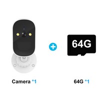 월패드 아파트인터폰 HFW 2MP 배터리 카메라 태양 전지 패널 4000mAh Wifi 비디오 감시 가정용 보안 보호, 03 camera 64G