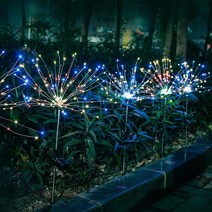 LED 태양열정원등 이케아 태양열 조명 에너지 램프 야외 체리 크리스마스 트리 장식 정원 꽃 가지 불꽃 놀이, 150leds color light|2PCS