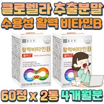 에너지 대사 필요 수용성 비타민비 하루 1정 비오틴 B1 B2 블루베리 클로렐라 채소 분말 함유