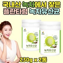 녹차추출물 녹차유산균 프리바이오스틱 가루 2통 프로바이오스틱 파우더 이너 뷰티 여성 여자 그린티 카테킨 타 마시는 유산균 가루