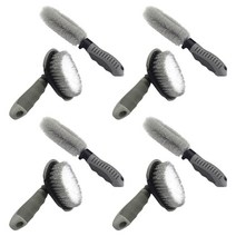 리빙준 차량 타이어 휠브러쉬, 타이어브러쉬 4개+휠브러쉬 4개