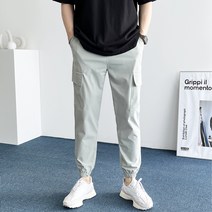 데일트 남자 빅사이즈 아이스 밴딩 스판 여름 카고 조거팬츠