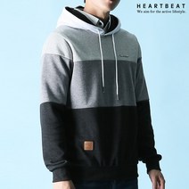 하트비트 엔더른 후드티 베이직핏 배색 긴팔 티셔츠 커플룩 단체복 남자 여자 남여공용 커플티 빅사이즈 단체티