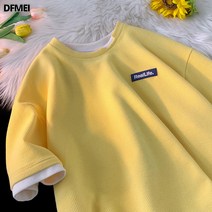 DFMEI 반팔 보이프렌드 투피스 티셔츠 5부