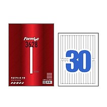 쇼프 30칸 사무용품 문구 라벨지 폼텍 학용품 사무 화일인덱스용 LQ-3628, 1개, 1개