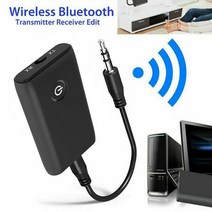 In 1 블루투스 5.0 송신기 수신기 TV PC 자동차 스피커 3.5mm AUX Hifi 음악 오디오 어댑터 헤드폰 홈 스테레오 장치, 01 black