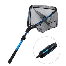접이식 삼각 그물망 뜰채 해루질 바다 낚시 민물 루어 삼각뜰채 뜰망 길이조절 물고기망, 접이식 삼각뜰채