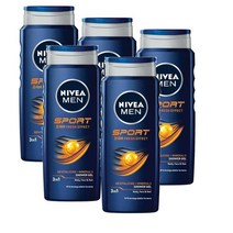 니베아 맨 스포츠 쓰리인원 샤워젤 바디워시 남성올인원워시 500ml Nivea MEN Sport 3-IN-1 Shower Gel, 5개