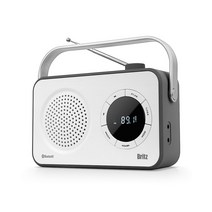 브리츠 BZ-R800BT 블루투스5.0 디지털 알람시계 FM라디오 3w 스피커, 화이트