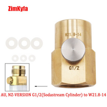 W21.8-14 CGA320 탄산음료 메이커 CO2 실린더 리필 SodaStream CO2 Carbonator 어댑터 커넥터 밸브, AU NZ-VERSION