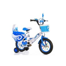빠른 해외직구 어린이 패션 공주 자전거 3-4-7 세 소년 소녀 선물 12 인치 16 인치 유모차 자전거, blue B_14inch