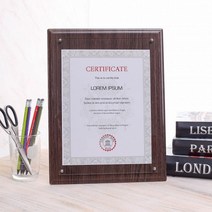 씨즌M닷컴 CLASSIC 허가증 상장 면허증 아크릴 액자틀A4 월넛