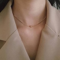 New 925실버 18k 실크 사각 체인 볼 목걸이