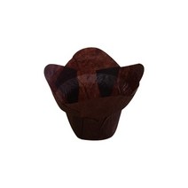 유산지 연꽃컵 브라운 100개 45X55mm, 없음