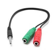 velton 이어셋 to PC 스마트폰용 이어폰을 PC용 헤드셋으로 변환하는 케이블 Y코드, Earset to PC 12cm