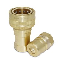 2.5cm(1인치) NPT ISO 7241B 황동 빠른 분리 유압 커플러 세트 ..