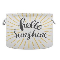 Oyihfvs Yellow Burst Hello Sunshine 원형 보관 바구니 상자 접이식 방수 세탁물 바구니 대형 아기방 버킷 오거나이저 핸들 침실 옷장 장난감 선물 멀티 3, Multi 39, 20 x 20 x 14