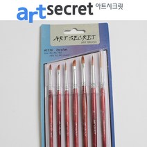 새한아트 아트시크릿 1216 7본조 세트 수채화 아크릴 브러쉬 붓, 1세트, 1세트