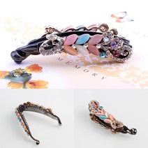 헤어 바나나핀 플로워 큐빅머리핀 예쁜머리핀 여아핀 큐빅집게핀 여자아이머리핀 헤어핀쇼핑몰 헤어악세사리쇼