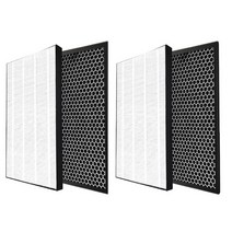 4팩 맞는 샤프 공기 청정기 필터 KC-D50 HEPA 활성 탄소, 01 as shown