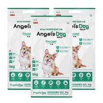 엔젤스독 고메 로얄 프리바이오틱스 닭고기&연어 강아지사료 [5kg 15kg](+사은품), 5kgx3개(+찜쿡츄러스 400g)