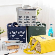이케아 보냉백 코스트코 쿨러백 다이소 아이스박스 보온 보냉 어린이 끈 은박 도시락 주머니, 04.다크그린