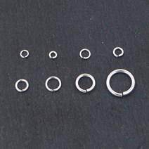 925실버 O링 부자재 / 오링 연결고리 두께 크기별, 단일색상-0.8x5mm(5개)