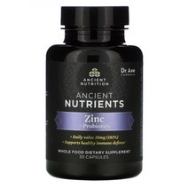 Dr. Axe / Ancient Nutrition 닥터 엑스 엔시언트 뉴트리션 아연 프로바이오틱스 유산균 30캡슐