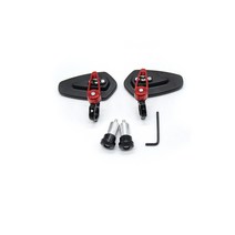 바이크 오토바이 자전거 사이드미러 거울 룸미러 액세서리 미러 핸들 바 엔드 미러 카페 레이서 yamaha x300 v-max 1700 vmax1 xmax125 xmax250, 빨간색