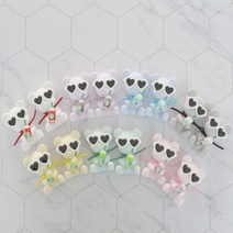 1+1 귀여운 프라푸치노 곰돌이 차량용 실내 석고방향제 (리필 오일 포함) 7color, 블랙체리, 그린, 차량용+차량용
