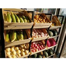 채소진열대 과일매대 디스플레이 마트 슈퍼 진열장 선반 랙 슈퍼마켓 베이커리 판매대 업소용, 양면 520 x 700 x 1600mm