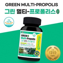 미국 직수입 그린 프로폴리스 60캡슐 약 1개월분 아연 비타민 플라보노이드 구강 입 건강 항산화 면역, 1개