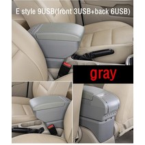 차량 팔걸이 수납 상자 센터 팔걸이용 튜닝용 액세서리 미니 쿠퍼 R50 R52 R53 R56 R57 R58 F55 F56 F57 컨츄리맨 R60 F60용, [04] E style gray