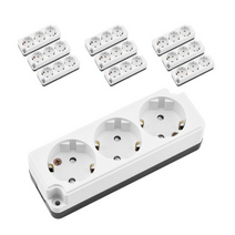 현대일렉트릭 접지 나사타입 노출 콘센트 3구 HOEC-3, 20개